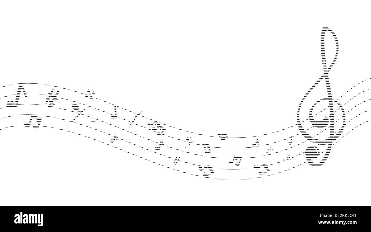 logo music scale. symbole ou signe de note de musique. icônes de l'échelle musicale. vecteur d'élément d'illustration Illustration de Vecteur