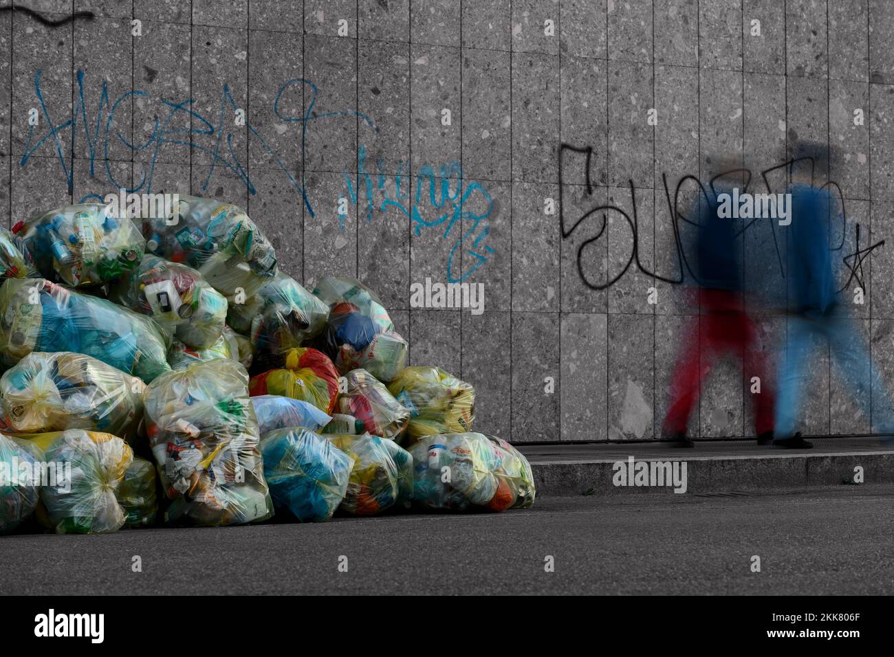 Pile de sacs à déchets Banque D'Images