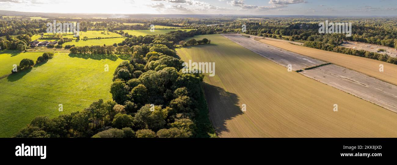Ancien terrain d'aviation de Wisley. Surrey, Royaume-Uni. Banque D'Images