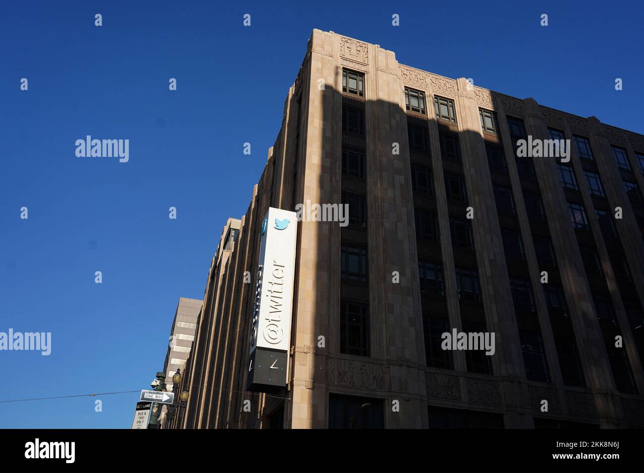 Le siège social de Twitter, jeudi 24 novembre 2022, à San Francisco. Banque D'Images