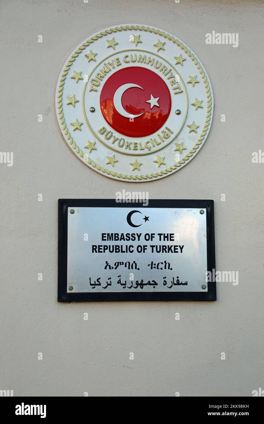 Ambassade de la République de Turquie à Asmara en Érythrée Banque D'Images