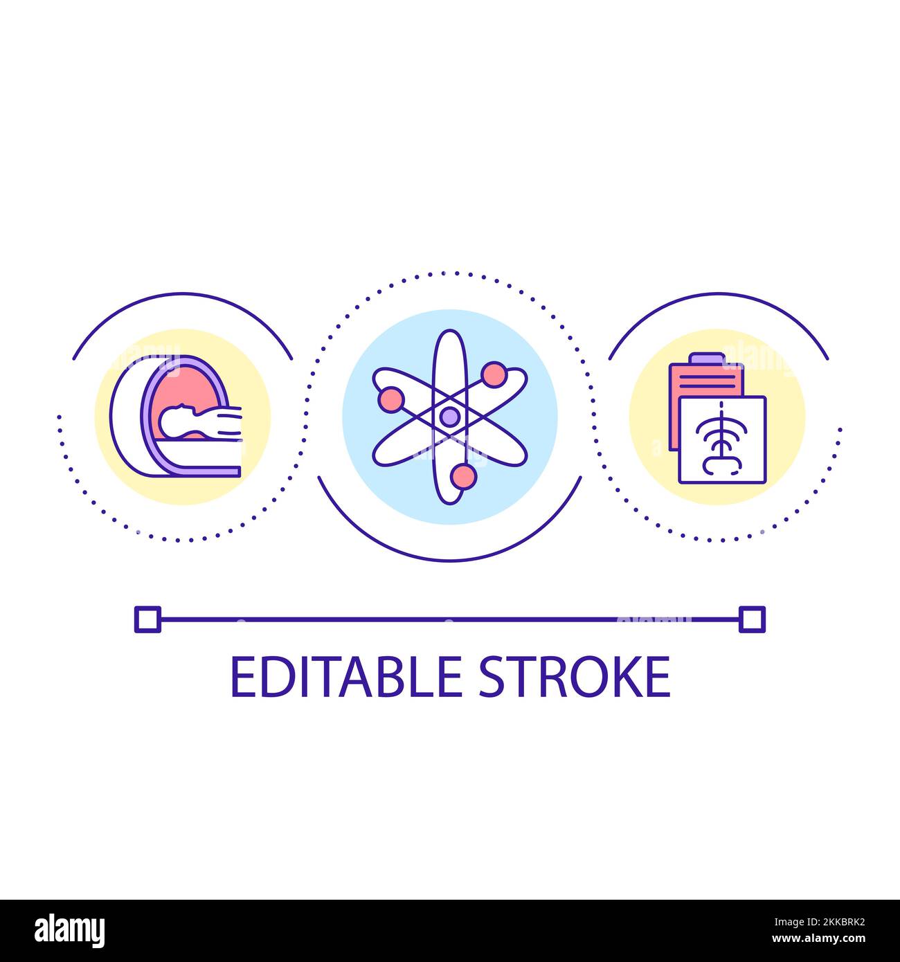 Icône de concept de boucle de tomographie assistée par ordinateur Illustration de Vecteur
