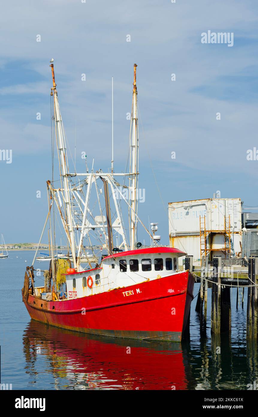 Teri M. bateau de pêche commercial. MacMillan Wharf. Provincetown, Massachusetts. Cape Cod Banque D'Images