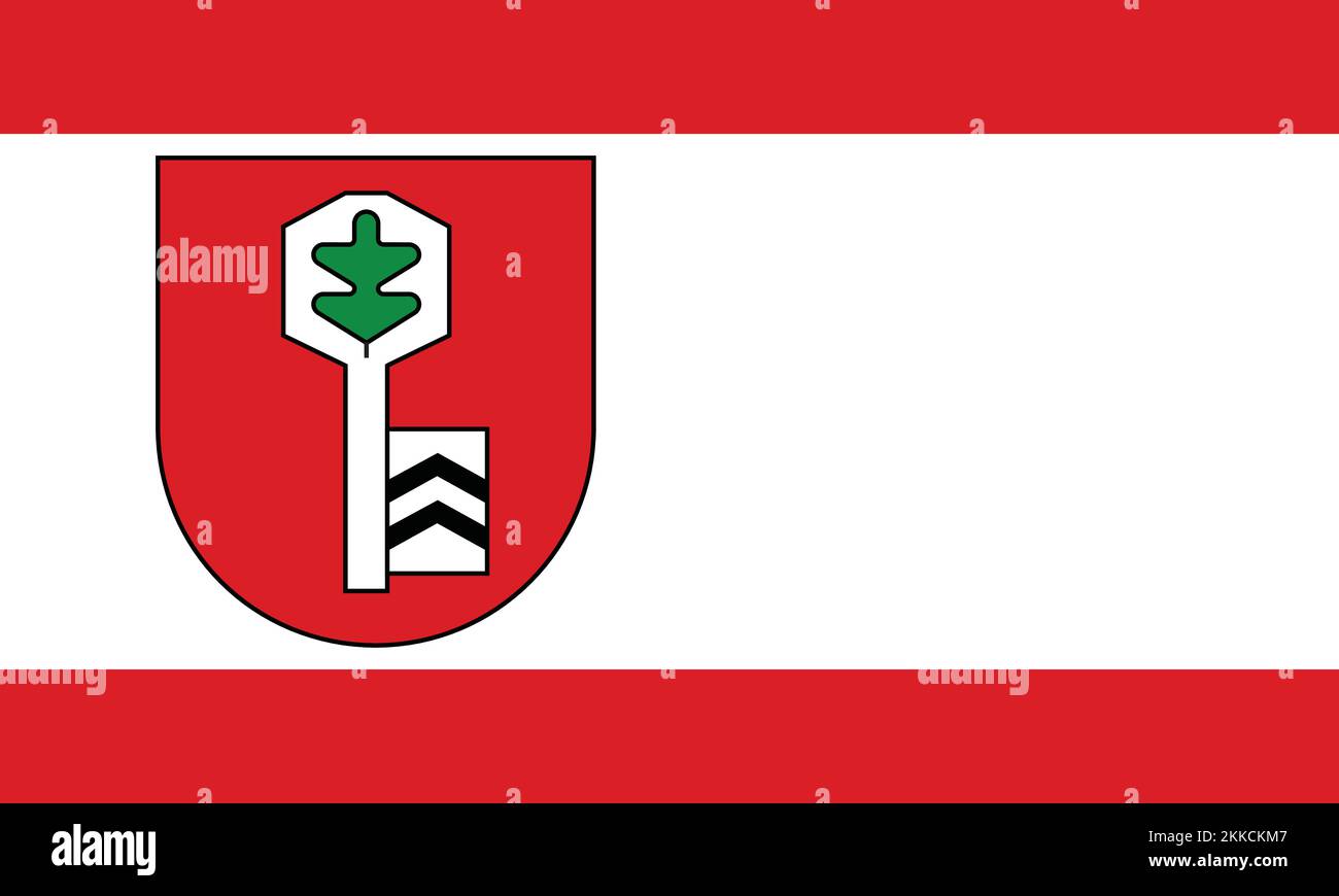 Drapeau officiel illustration vectorielle de la capitale régionale allemande de VELBERT, ALLEMAGNE Illustration de Vecteur