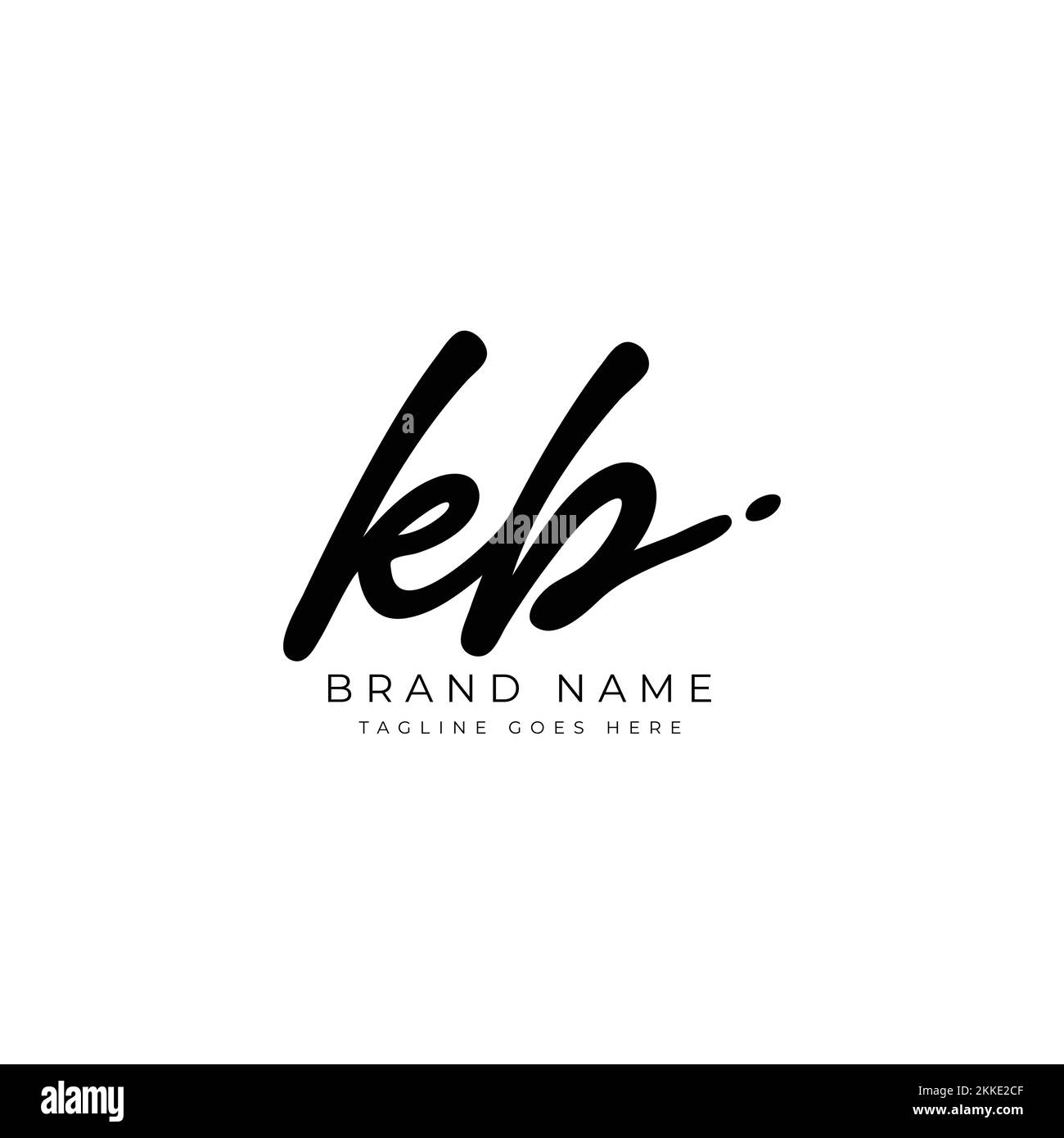 K, B, KB lettre initiale manuscrite et signature image vectorielle, style moderne en joignant le modèle de logo Illustration de Vecteur