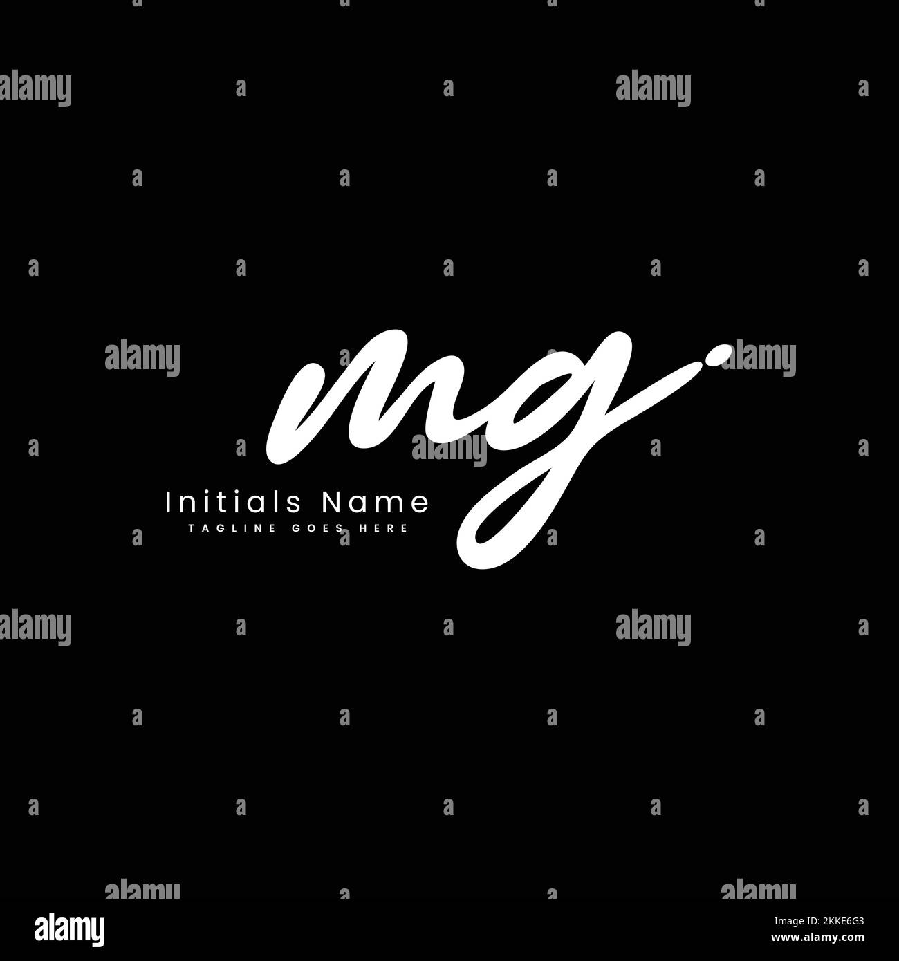 M G MG lettre initiale manuscrite et logo de l'image vectorielle de la signature Illustration de Vecteur