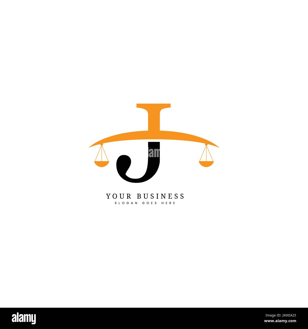 J lettre logo légal de l'entreprise, logo du cabinet d'avocats et logo du procureur avec modèle d'image vectorielle J Illustration de Vecteur