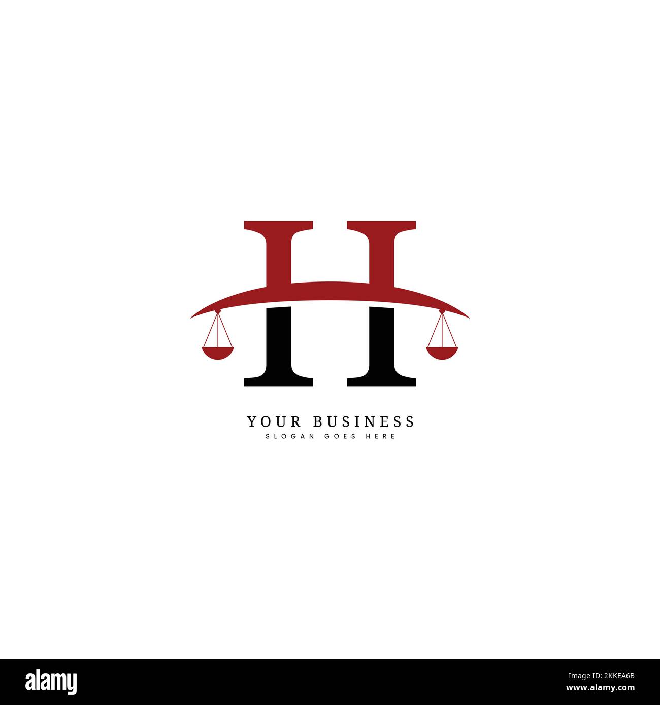 Lettre H logo commercial légal, logo du cabinet d'avocats et logo du procureur avec modèle d'image vectorielle H Illustration de Vecteur