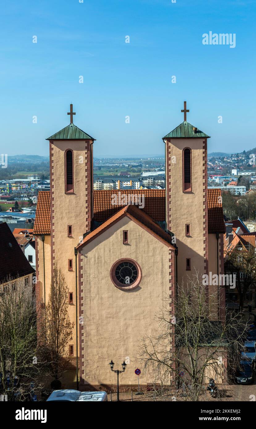 Gelhausen, Allemagne - 9 mars 2014: Ancienne église médiévale Skt. peter à Gelnhausen Banque D'Images