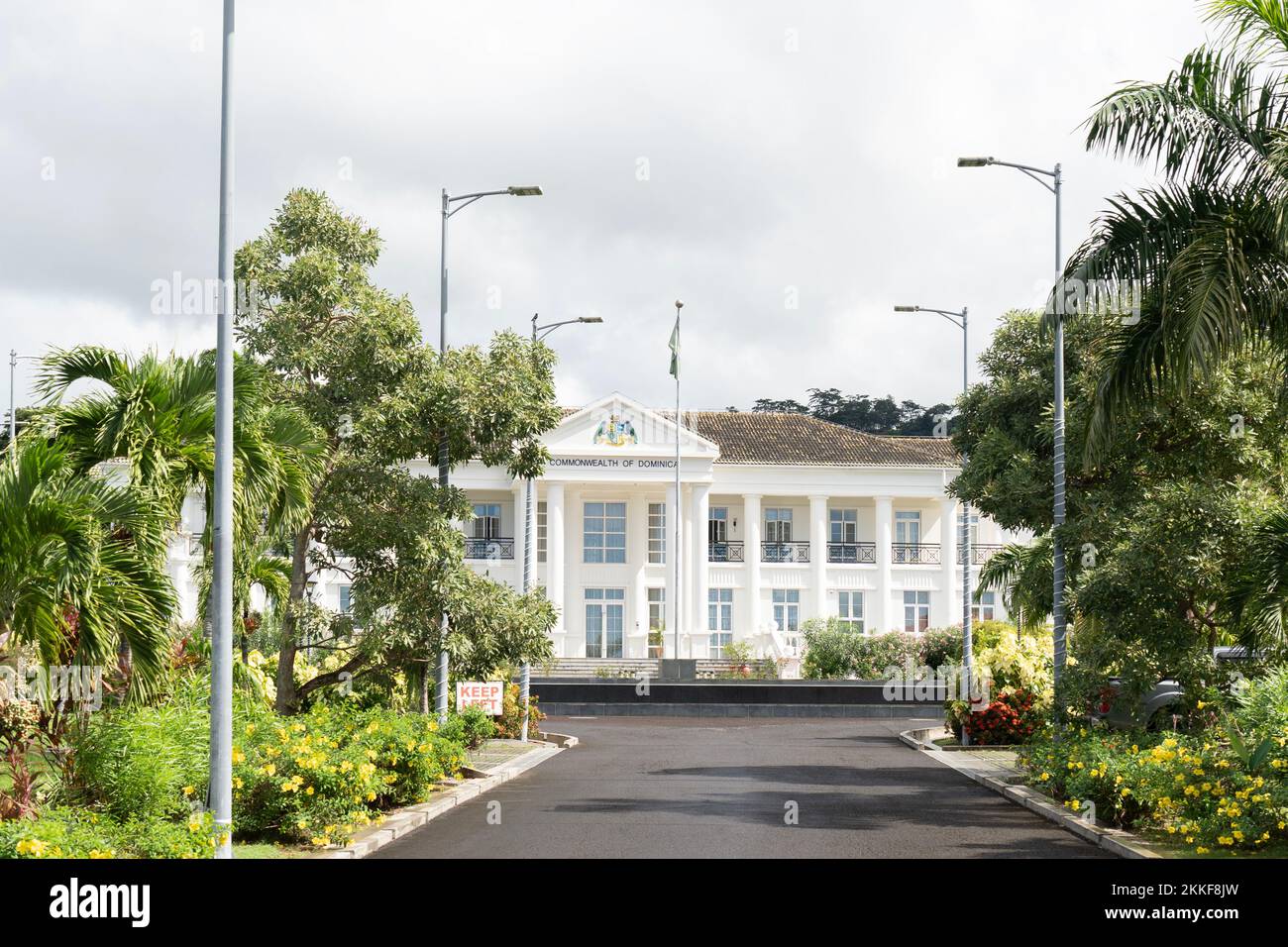 Dominique, Roseau - 12 novembre 2022: La Maison d'Etat en tant que résidence officielle du Président du Commonwealth Dominique à Roseau Banque D'Images