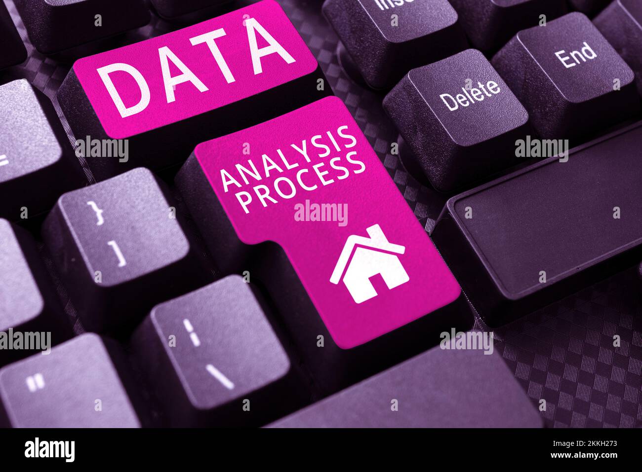 Légende présentant le processus d'analyse des données. Approche commerciale les procédures ou techniques d'analyse des données Banque D'Images