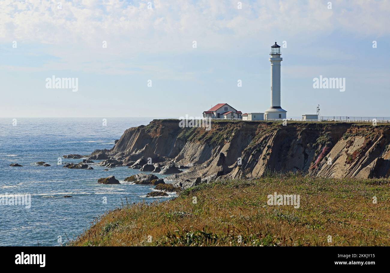 Phare de point Arena - Californie Banque D'Images