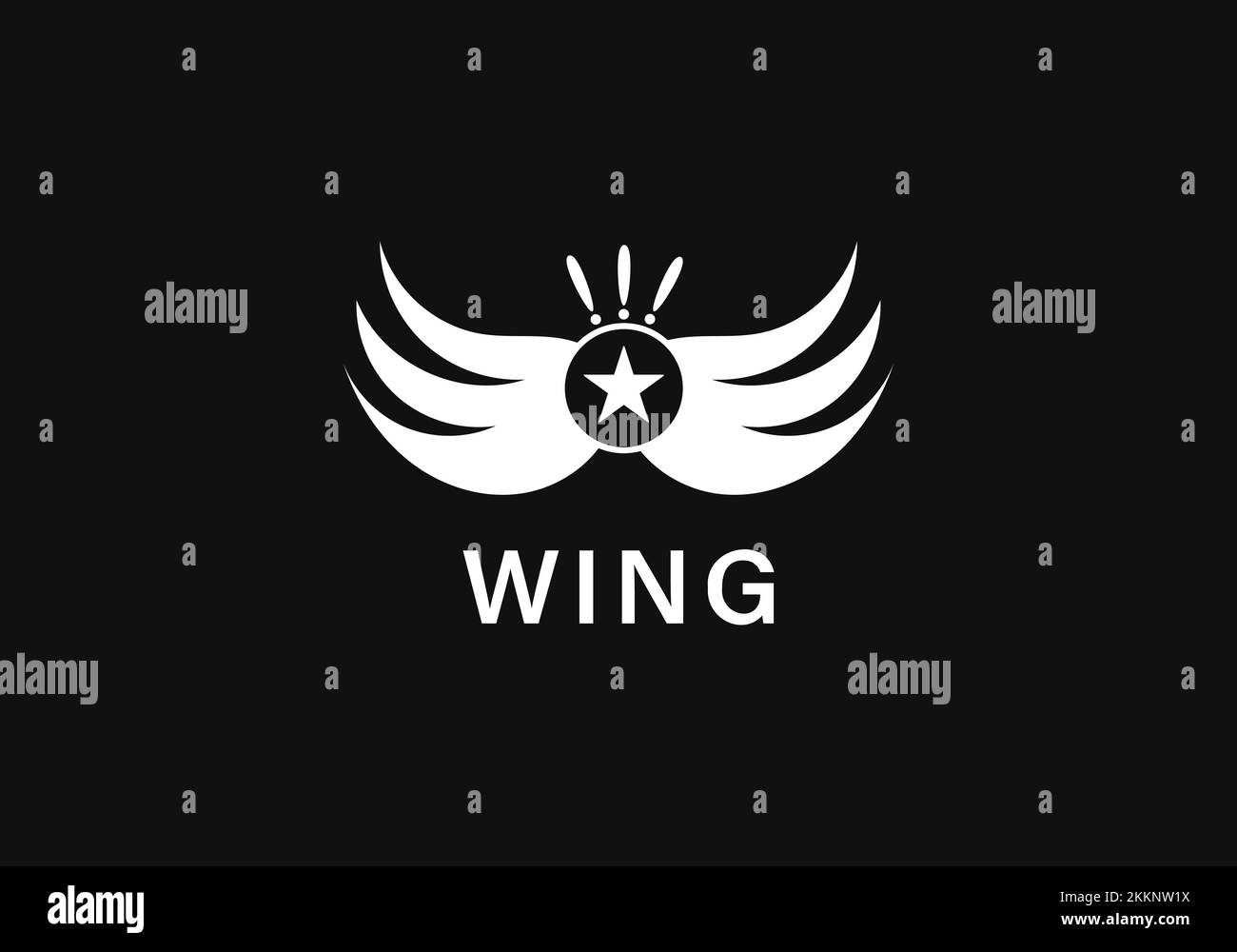 Logo ailes modèle abstrait modèle vectoriel logo ailes. Icône du logo ailes de l'avion Illustration de Vecteur