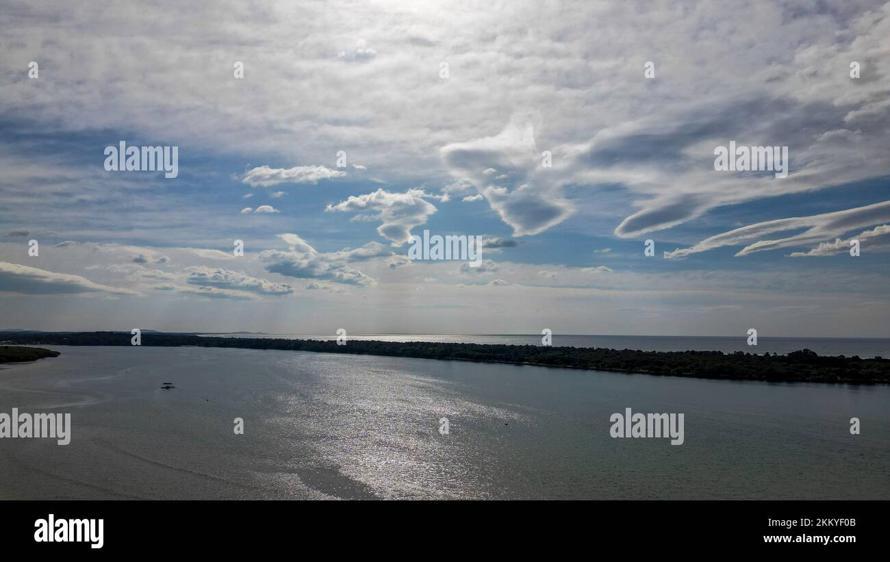 Une vue aérienne du port Macquarie en Australie Banque D'Images