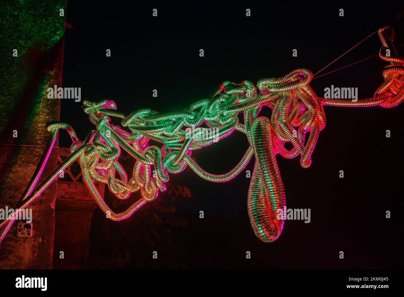 Non exclusif: 24 novembre 2022, Merida, Mexique: L'installation de Lepidopter par l'artiste visuel Rodrigo Olvera pendant le 'International Lights Fe Banque D'Images