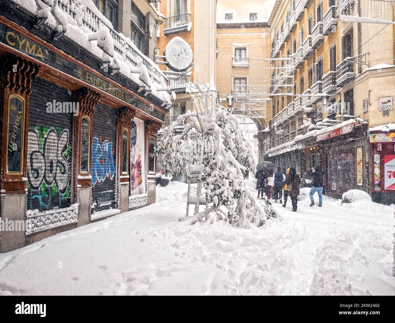 Calle de Postas y calle de la Sal. Madrid. Espagne Banque D'Images