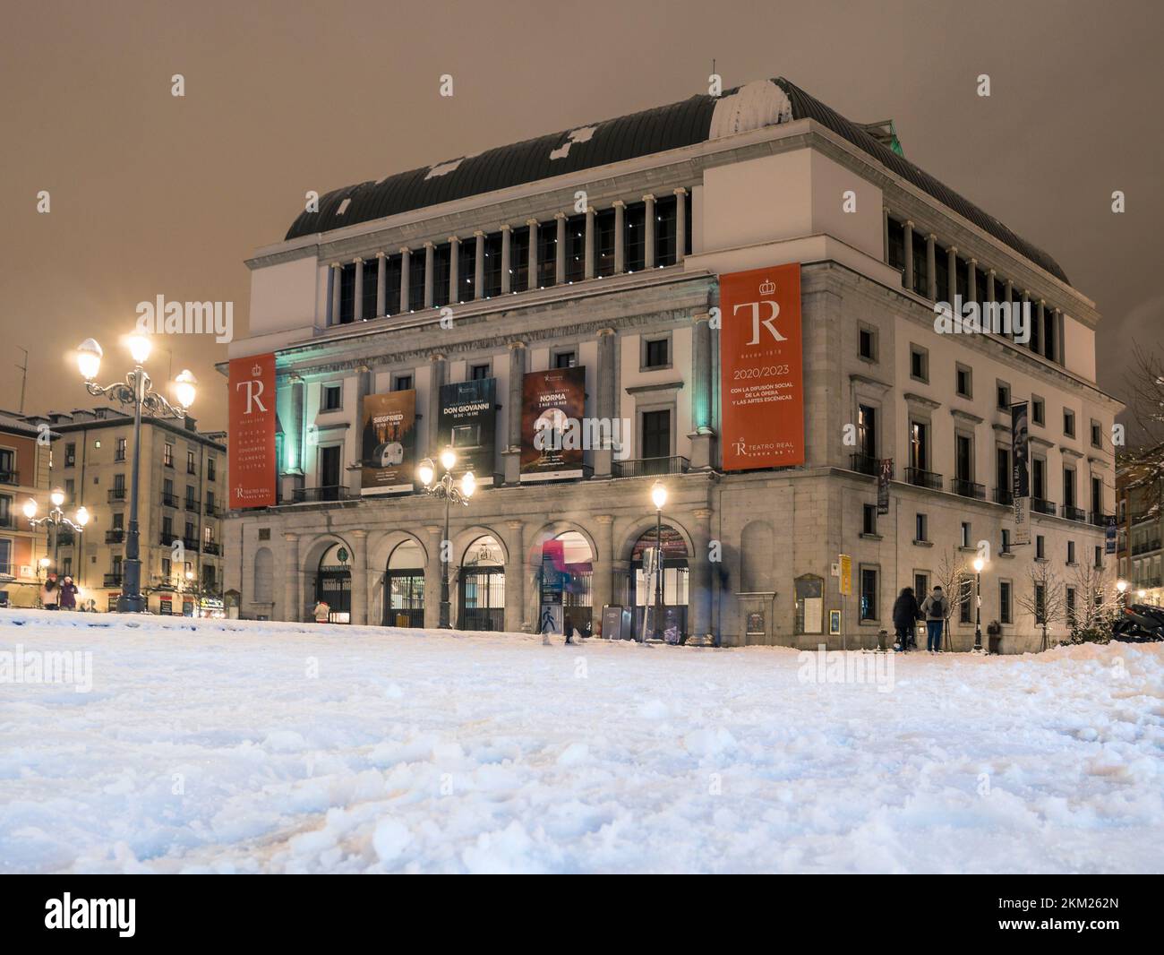 Ópera nevada. Madrid. Espagne Banque D'Images