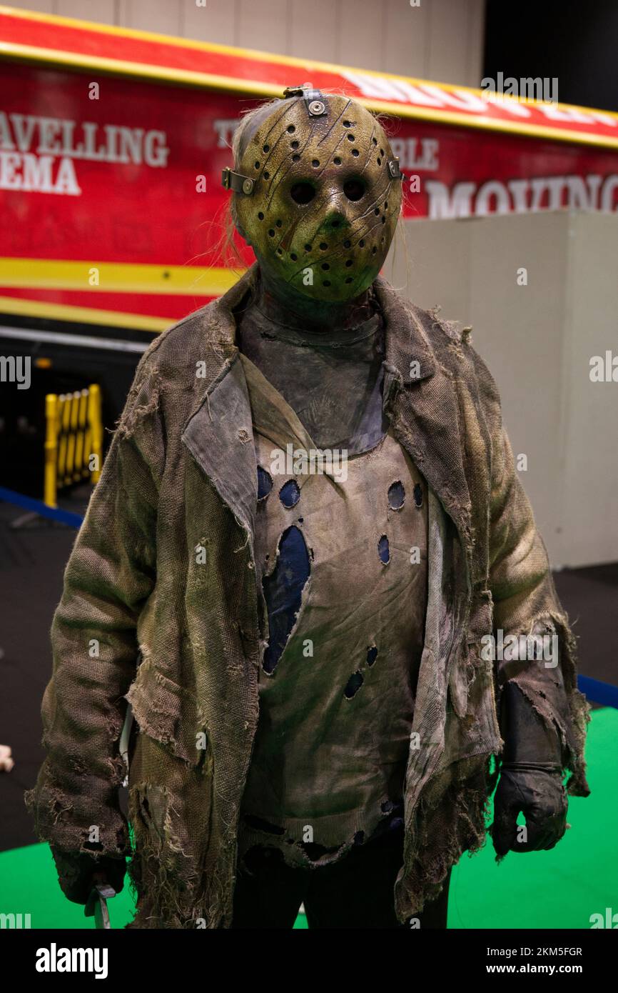 Jason Voorhees cosplay au MCM Comic con à Londres Banque D'Images