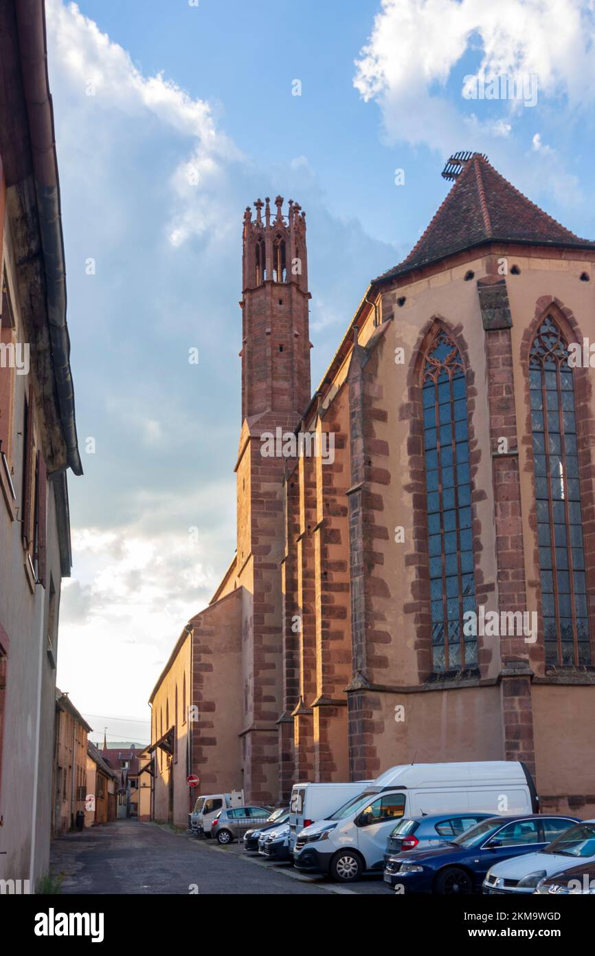 Guebwiller (Gebweiler) : ancienne église abbatiale dominicaine d'Alsace (Elssass), Haut-Rhin (Oberelsss), France Banque D'Images