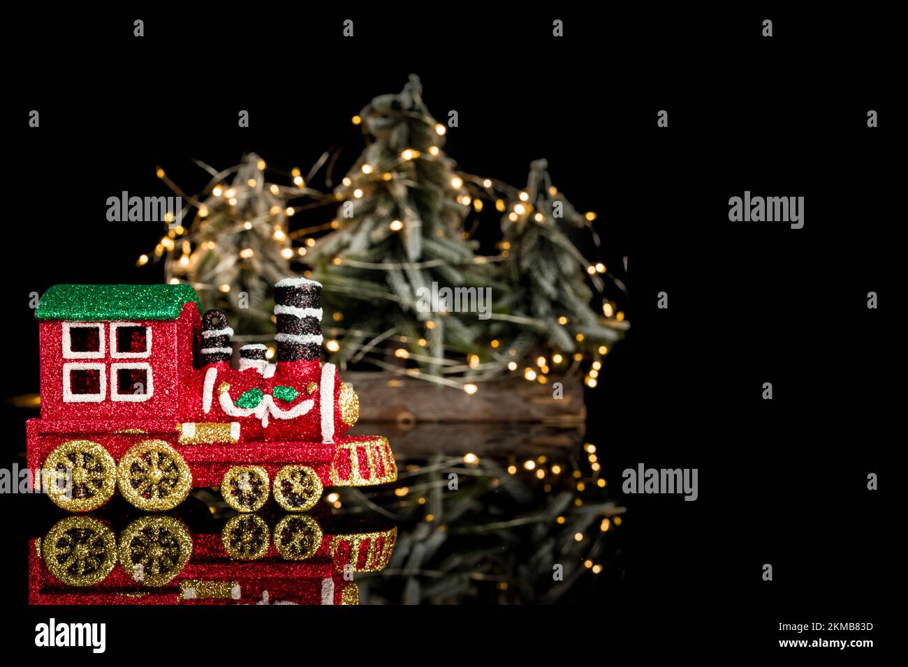 Toy train christmas tree ornament Banque de photographies et d’images à