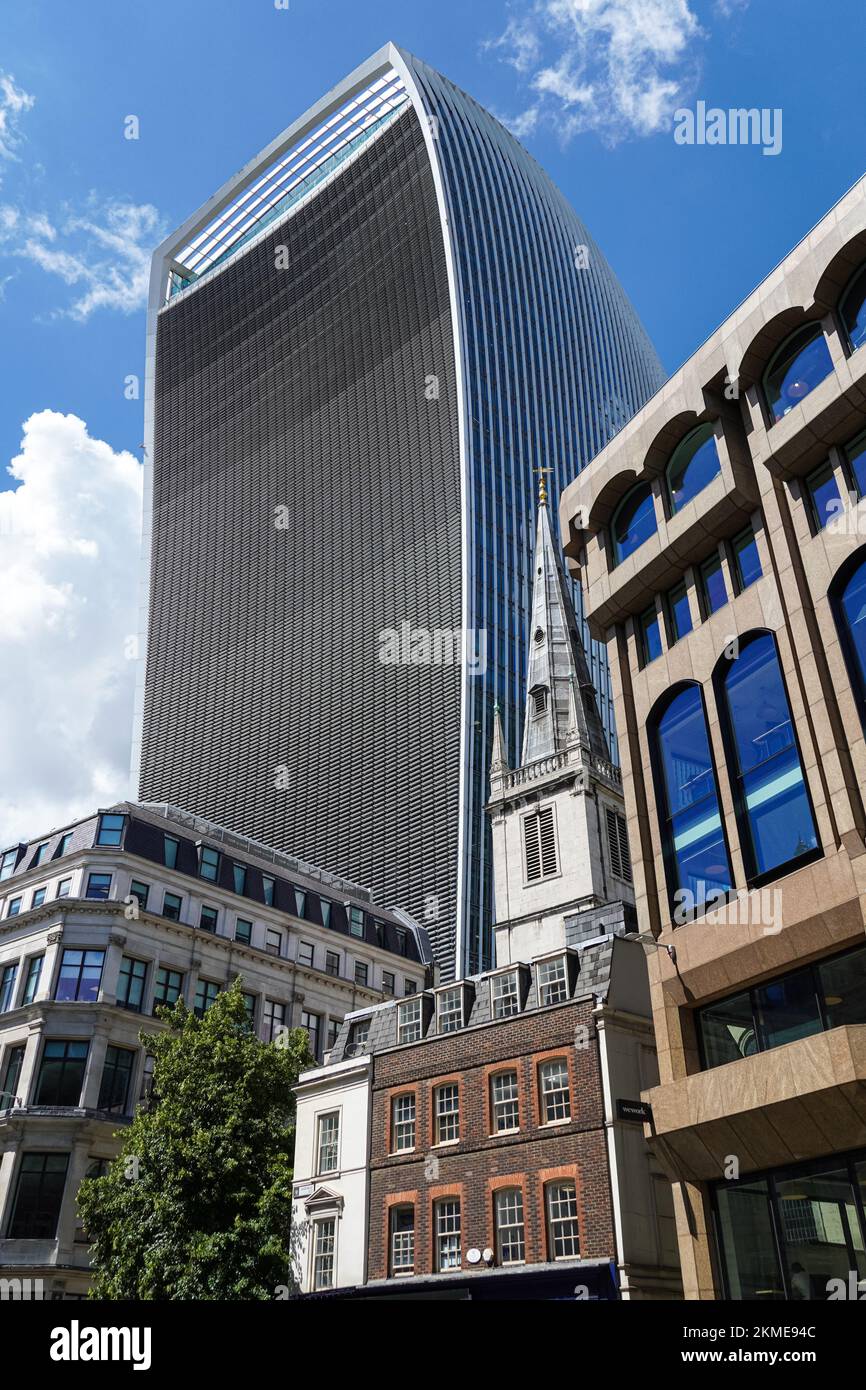 20 Fenchurch Street Skyscraper, The Walkie-Talkie, Londres, Angleterre Royaume-Uni Banque D'Images