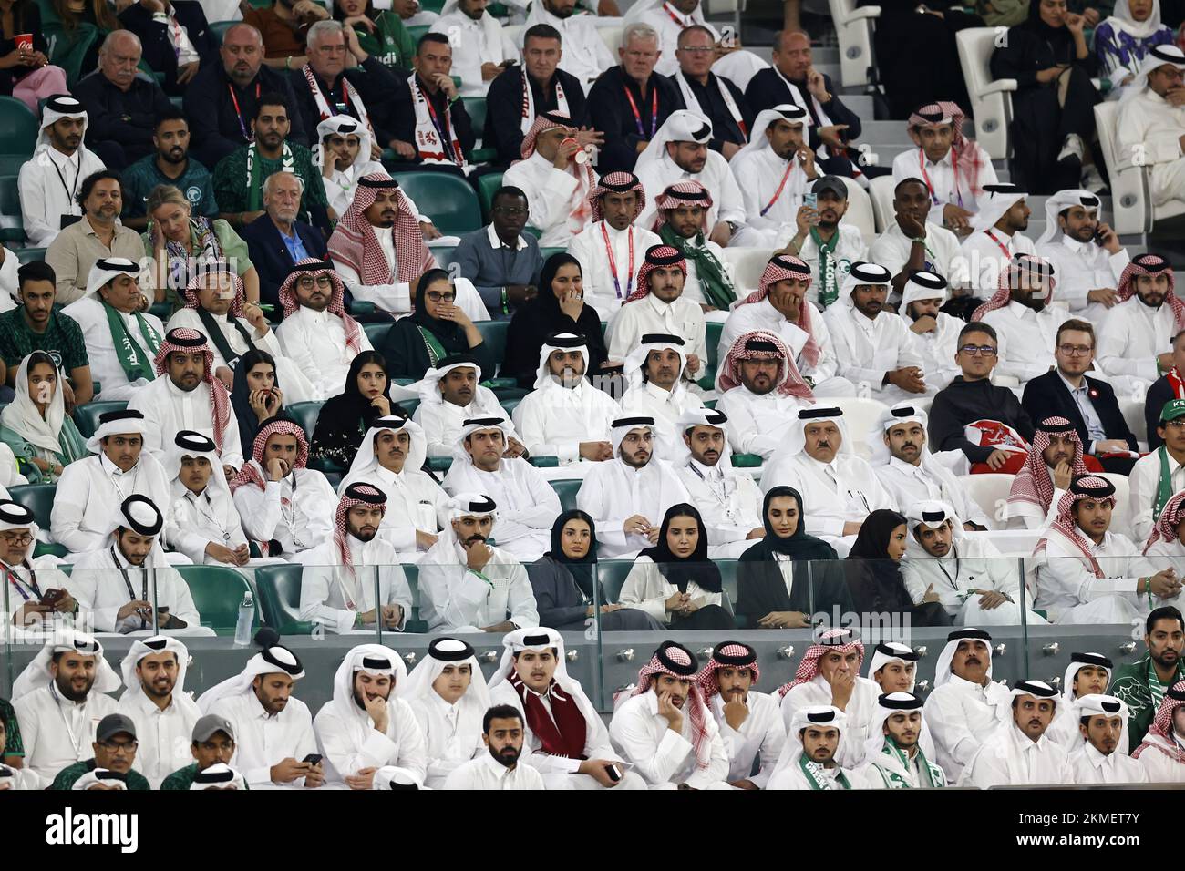 DOHA - visiteurs dans les stands lors de la coupe du monde de la FIFA, Qatar 2022 groupe C match entre la Pologne et l'Arabie Saoudite au stade de la ville d'éducation sur 26 novembre 2022 à Doha, Qatar. AP | hauteur néerlandaise | MAURICE DE PIERRE Banque D'Images