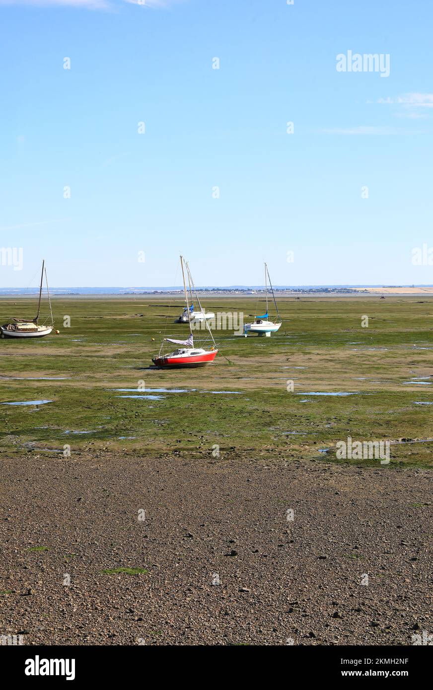 La réserve naturelle de Foreshaw à marée basse, à Leigh-on-Sea, près de Southend-on-Sea, dans l'Essex, au Royaume-Uni Banque D'Images