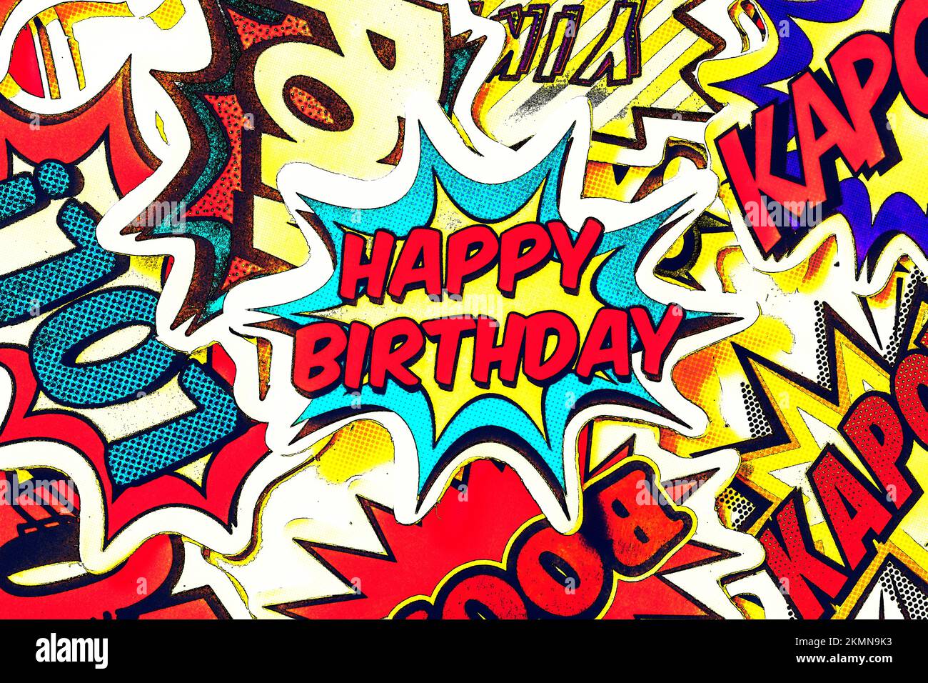 Happy Birthday Explosion In Comic Banque De Photographies Et D Images A Haute Resolution Alamy