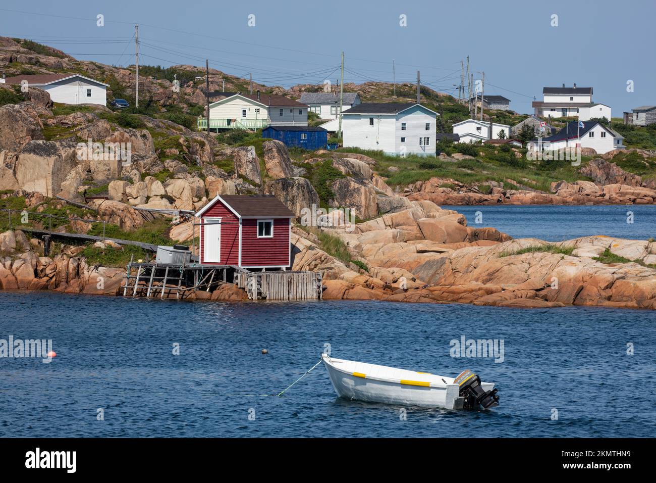 Côte des Rocheuses, Deep Bay, île Fogo, Terre-Neuve-et-Labrador, Canada Banque D'Images