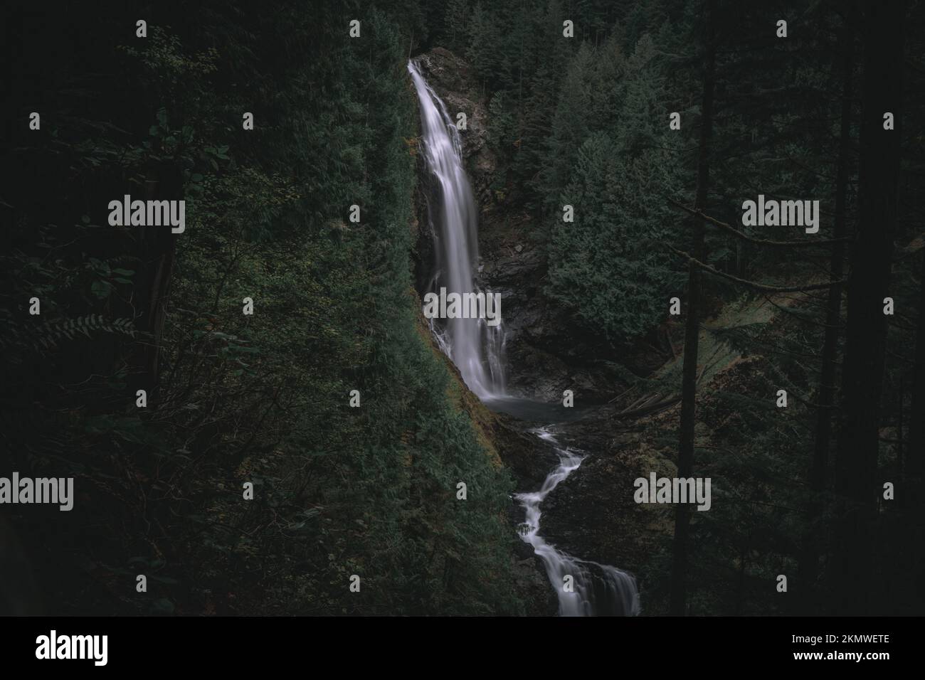 Coucher de soleil depuis l'île de Whidbey Banque D'Images