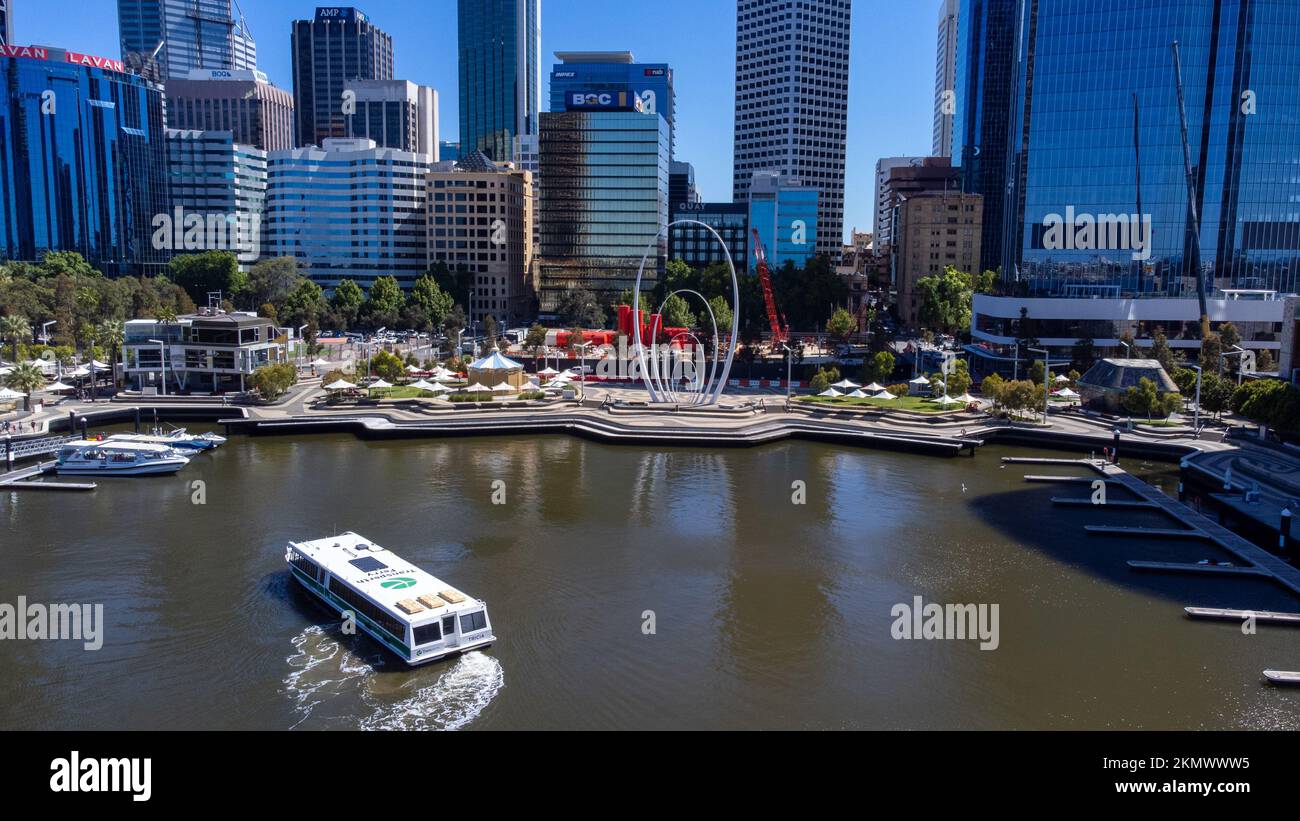Ferry Elizabeth Quay, Elizabeth Quay, Perth, WA, Australie Banque D'Images