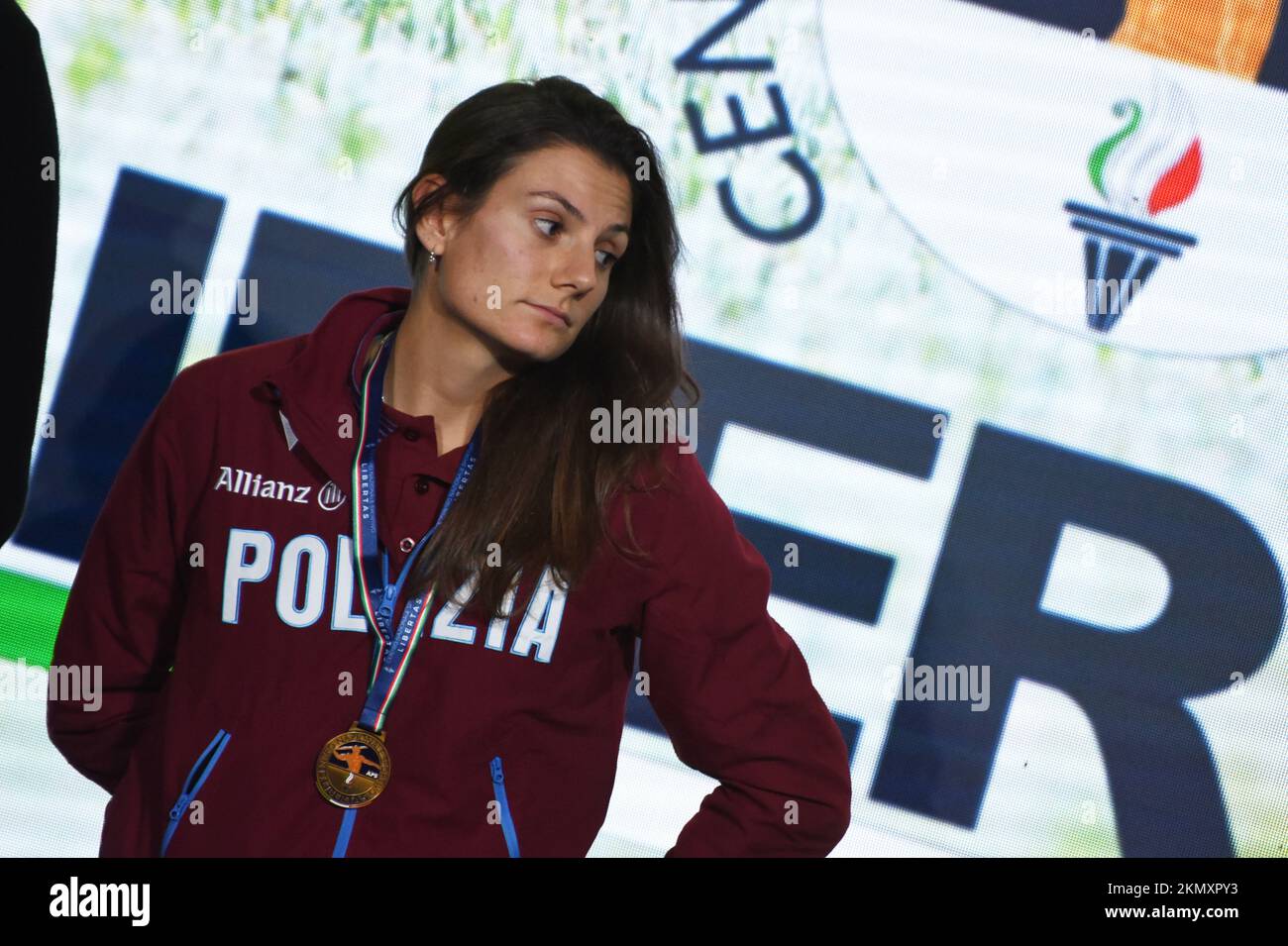 Rome, Italie. 25th novembre 2022. Stade olympique de Rome, Federica Cesarini, lauréate de la médaille d'or aux Jeux olympiques de Tokyo 2020 en aviron, reçoit un prix pour son mérite sportif (Credit image: © Pasquale Gargano/Pacific Press via ZUMA Press Wire) Banque D'Images