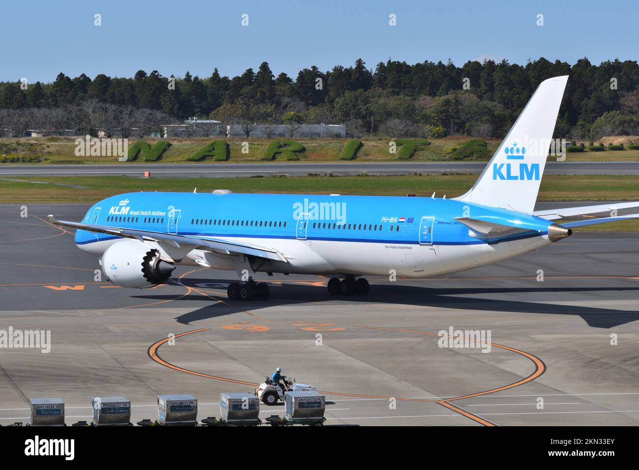 Préfecture de Chiba, Japon - 29 octobre 2021: KLM Royal Dutch Airlines Boeing B787-9 avion de passagers Dreamliner (pH-BHI). Banque D'Images