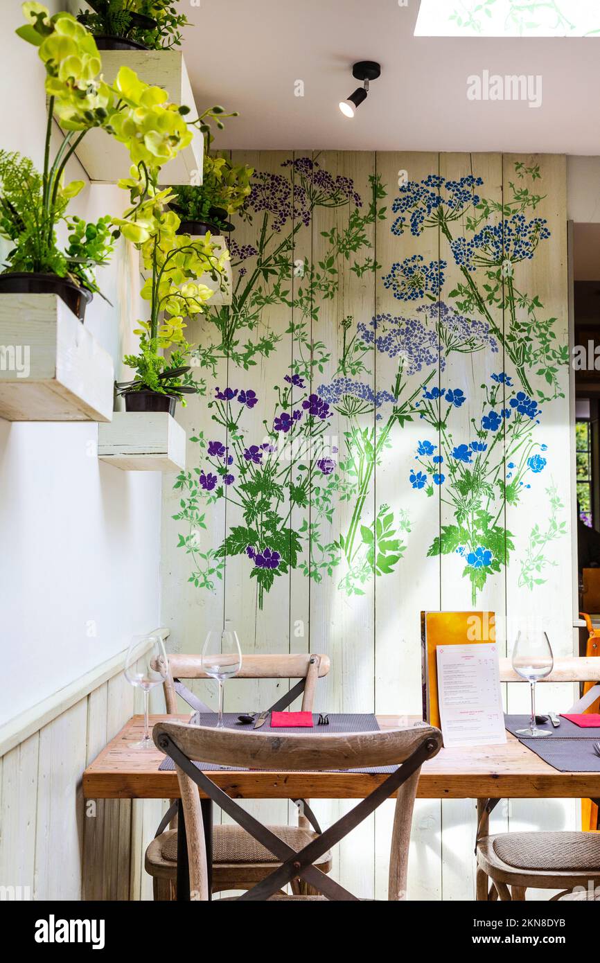 Intérieur du restaurant thaïlandais Gangling Squid à Chislehurst, Bromley, Londres, Royaume-Uni Banque D'Images