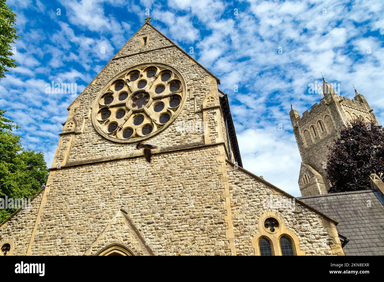 Église victorienne de l'Annonciation Chislehurst construite en 1870, Chislehurst, Bromley, Londres, Royaume-Uni Banque D'Images
