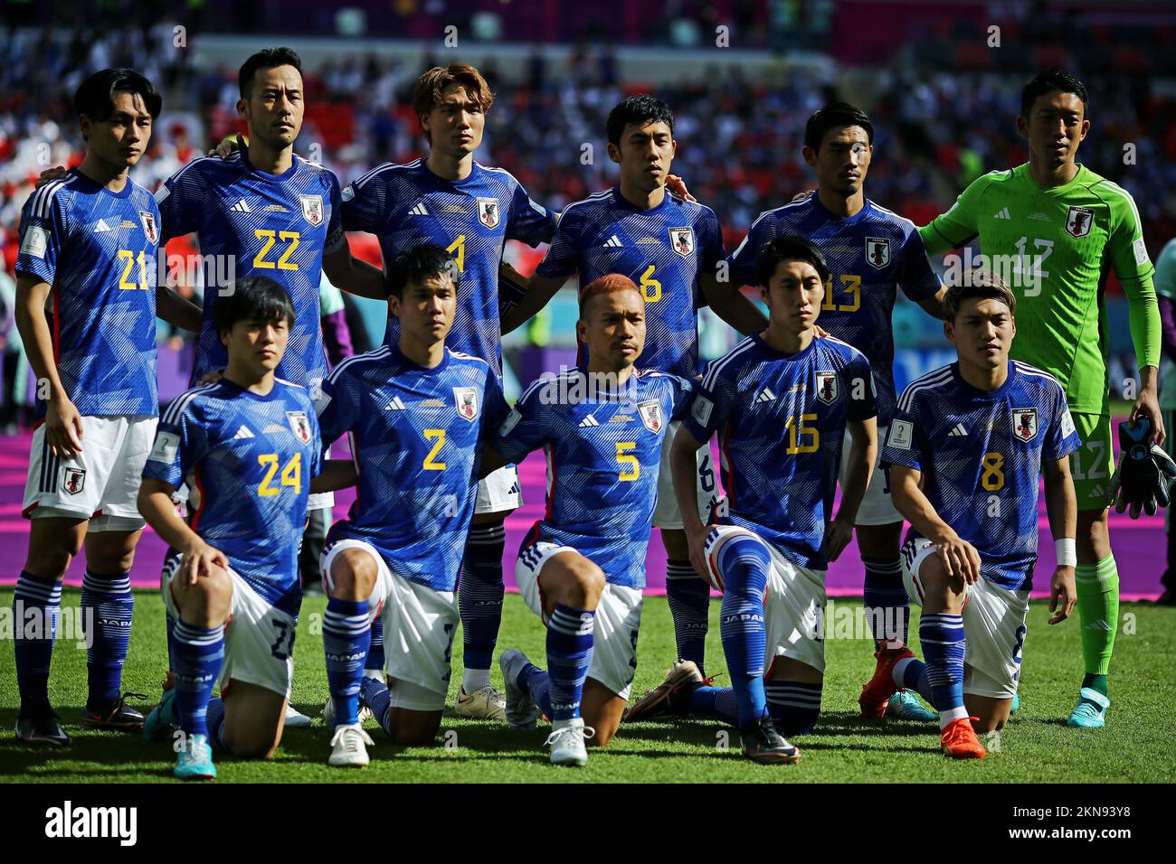Jogadores do Japão pendant la coupe du monde de la FIFA, Qatar. , . À AR-Rayyan, Qatar. (Photo de PRESSIN) crédit: SIPA USA/Alay Live News Banque D'Images