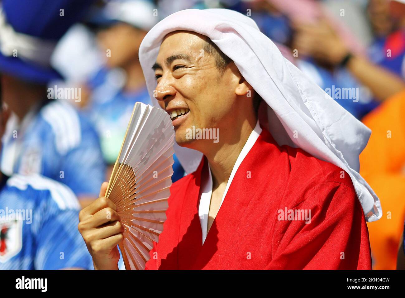 TORCEDOR do Japão pendant la coupe du monde de la FIFA, Qatar. , . À AR-Rayyan, Qatar. (Photo de PRESSIN) crédit: SIPA USA/Alay Live News Banque D'Images