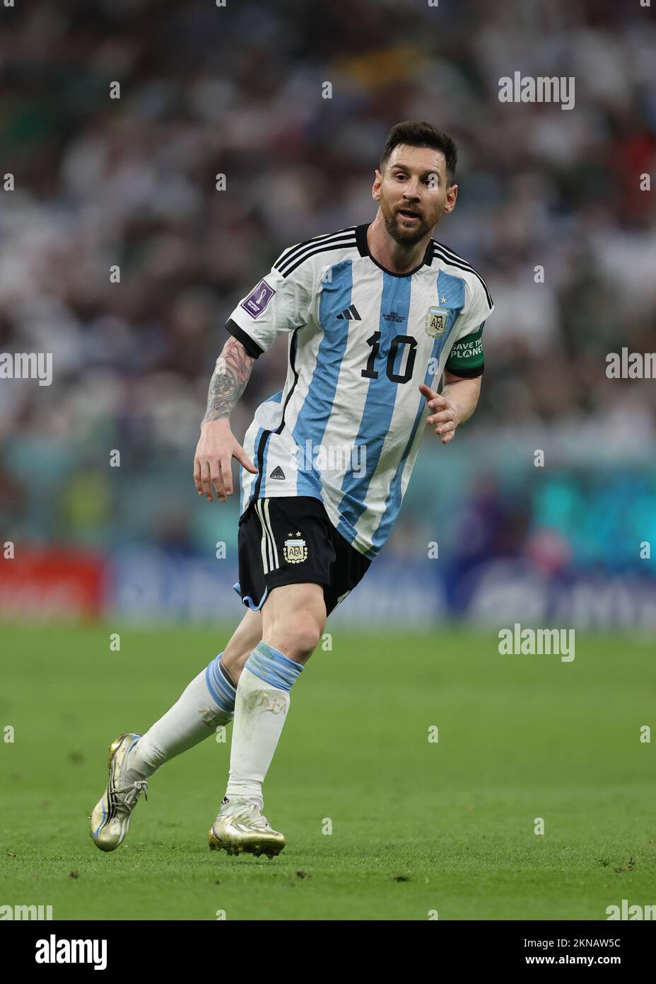 Stade emblématique de Lusail, Lusail, Qatar. 26th novembre 2022. Coupe du monde de football de la FIFA, Argentine contre Mexique ; Lionel Messi de l'Argentine crédit: Action plus Sports/Alamy Live News Banque D'Images