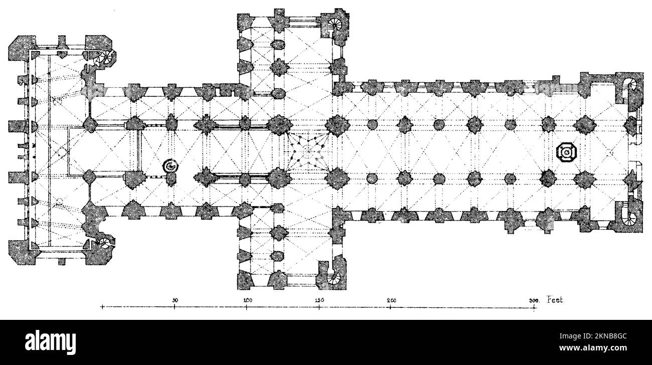 Cathédrale de Durham, Royaume-Uni, plan d'étage, , (livre d'images, ), Cathédrale de Durham, Vereinigtes Königreich, Grundriss, cathédrale de Durham, Royaume-Uni, plan de base Banque D'Images