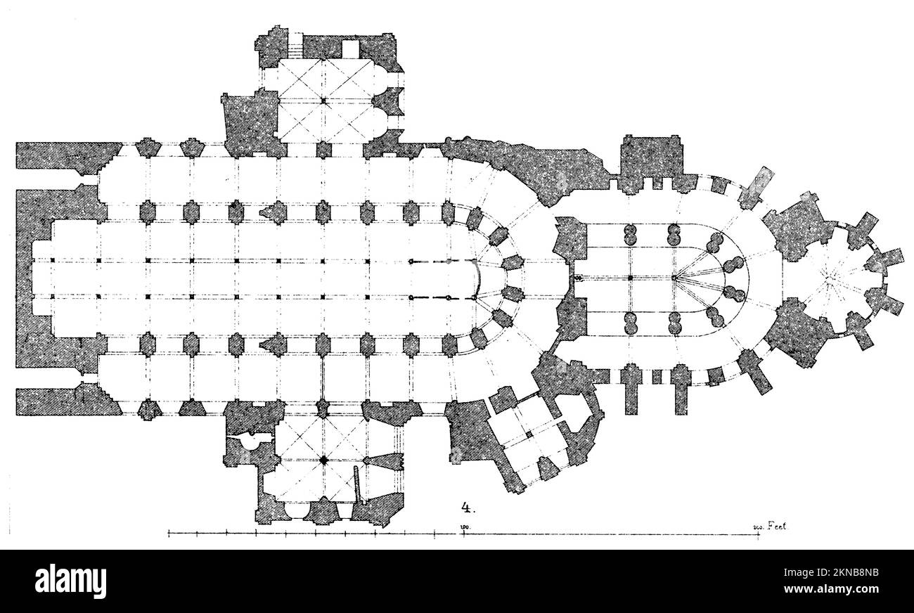 Cathédrale de Canterbury, Royaume-Uni, plan d'étage de la crypte, , (livre d'images, ), Kathedrale von Canterbury, Vereinigtes Königreich, Grundriss der Krypta, cathédrale de Canterbury, Royaume-Uni, plan de la crypte Banque D'Images