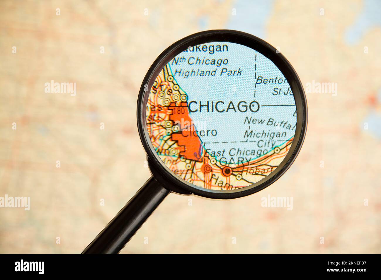 Carte de la ville de chicago Banque de photographies et d’images à