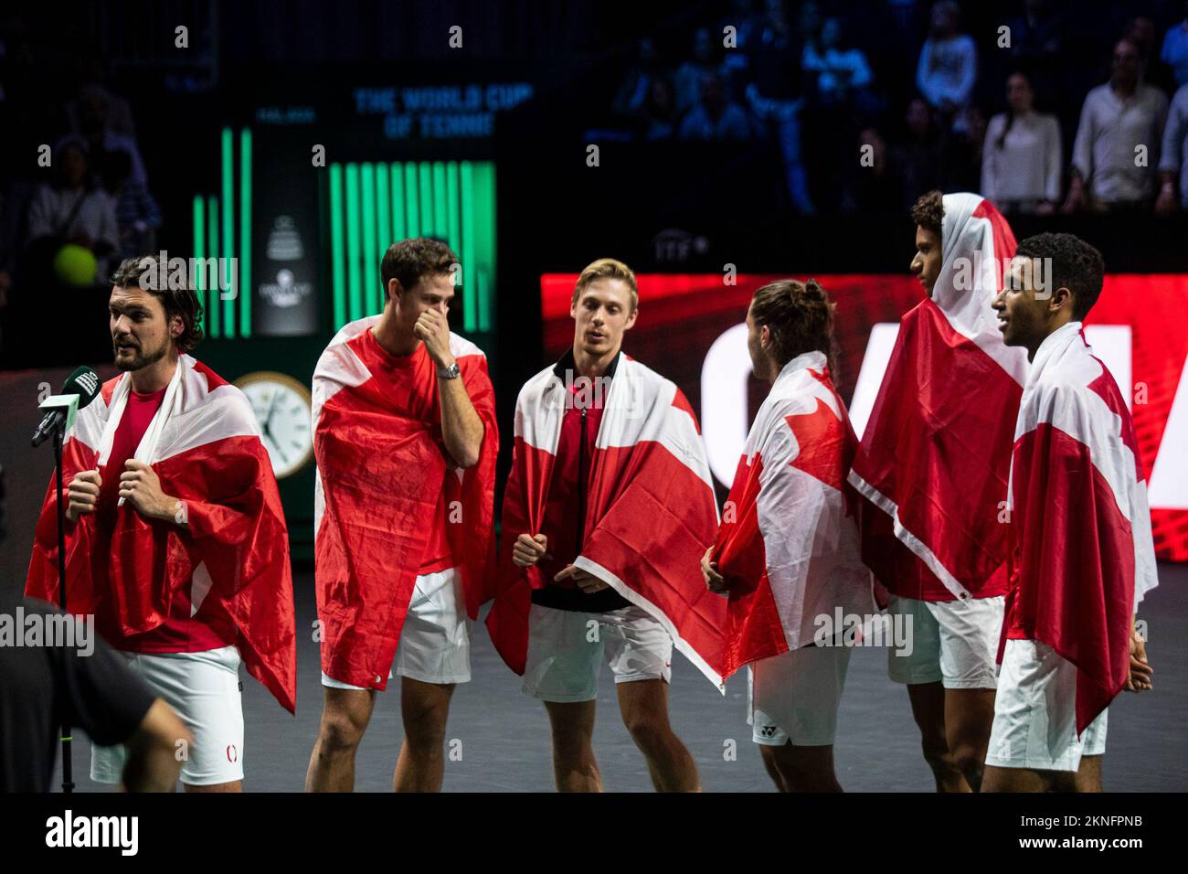 Victoire de la finale de la coupe Davis du Canada Banque D'Images