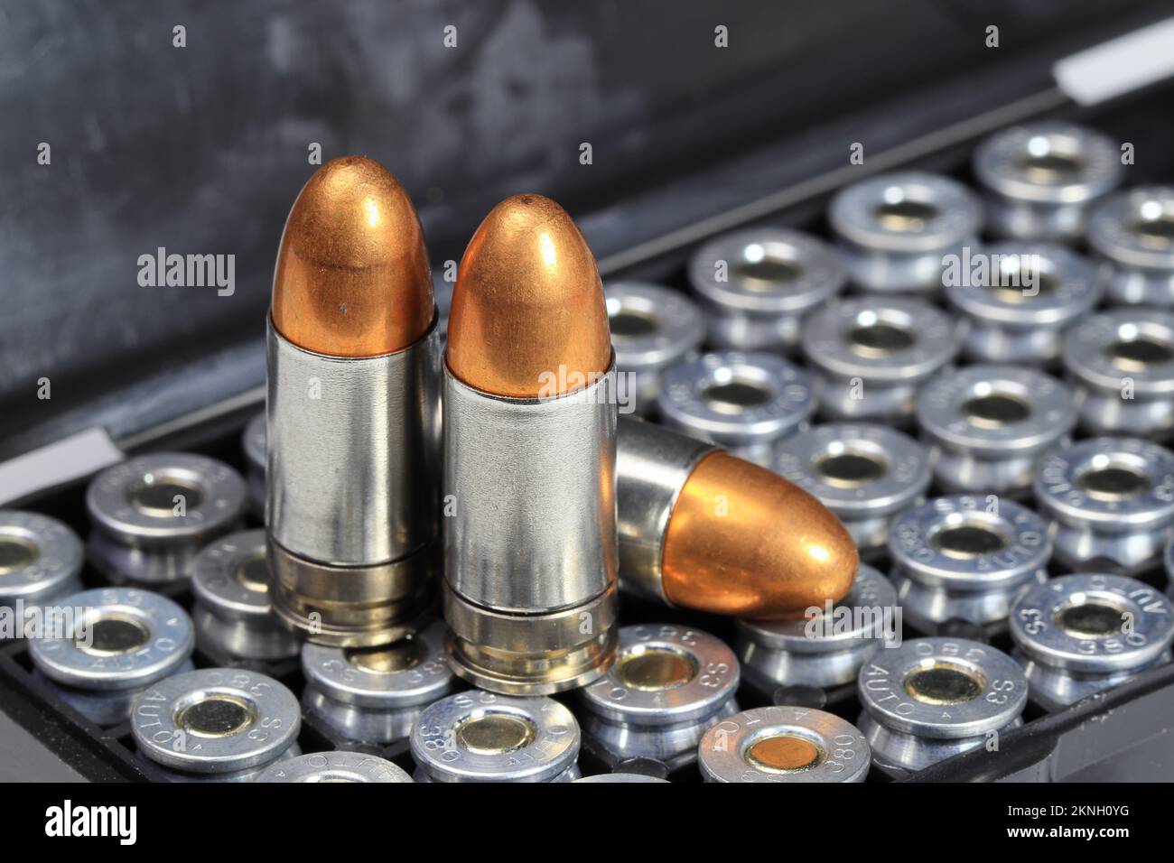 lot de bullet 9mm parabellum FMJ (gaine entièrement métallique) Shell Shock technologies (NAS3). Banque D'Images