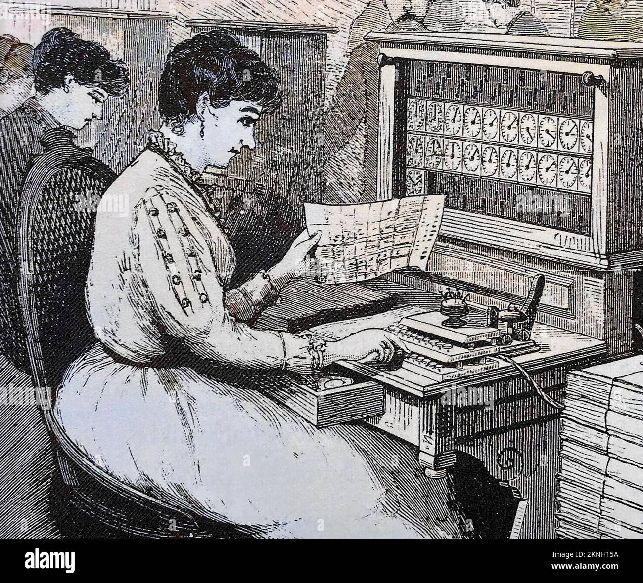 STANDARD TÉLÉPHONIQUE TRANSATLANTIQUE about1860 Banque D'Images