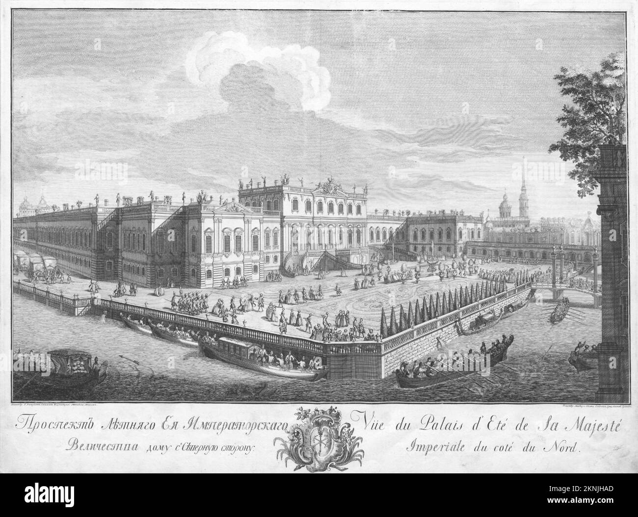 Plan de ville vintage de Saint-Pétersbourg et de la région autour de lui à partir de 18th siècle. Les cartes sont magnifiquement illustrées à la main et gravées le montrant à l'époque. Banque D'Images