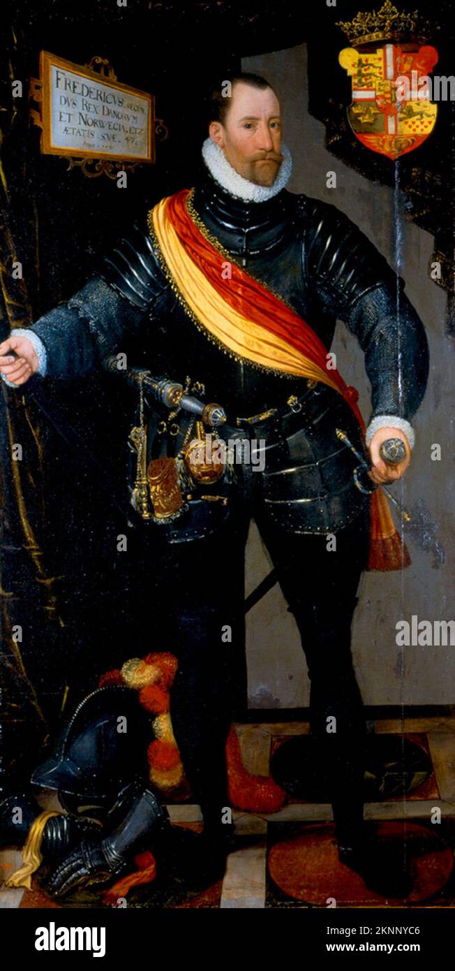 Frederick II (1534 – 1588) Roi du Danemark et de la Norvège de 1559 à 1588. Peinture de Hans Knieper Banque D'Images