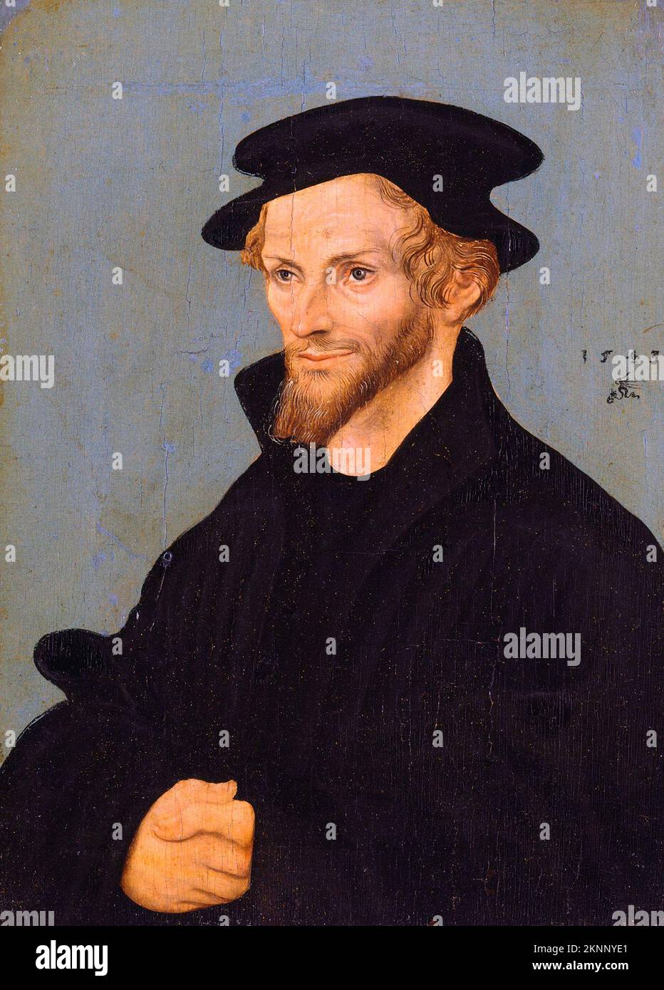 Philip Melanchthon (1497 – 1560) réformateur luthérien allemand, Portrait de Lucas Cranach l'aîné, 1543 Banque D'Images