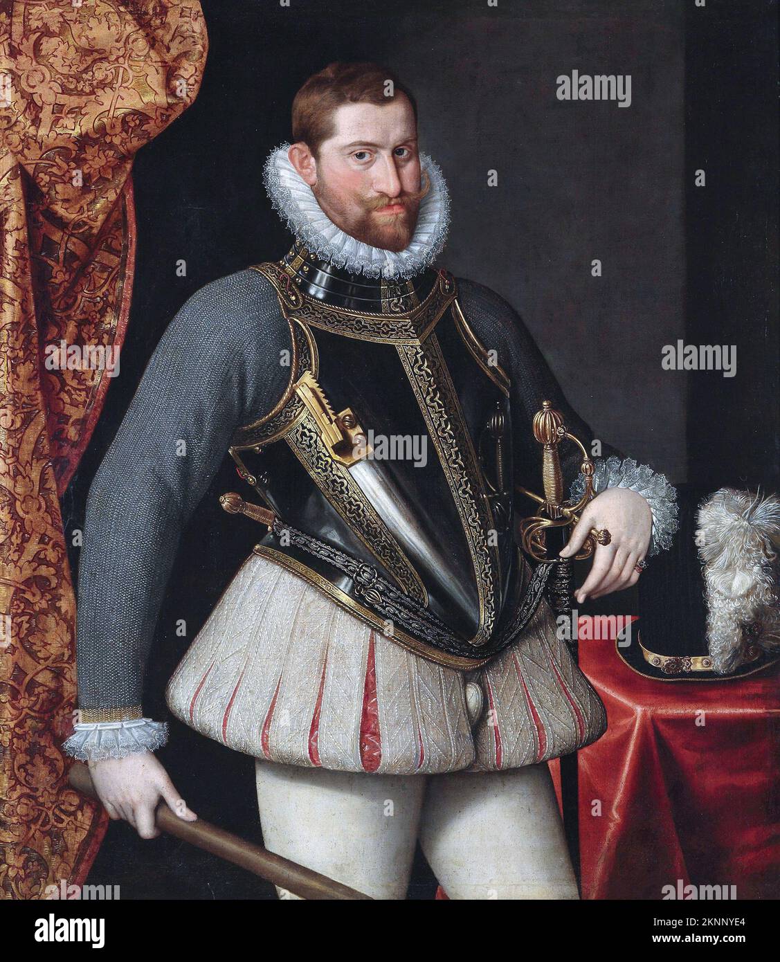 Portrait de Rudolf II par Martino Rota. Rudolf II, empereur romain Banque D'Images