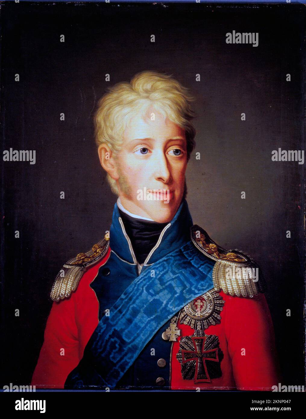 Frédéric VI du Danemark (1768 – 1839) Roi du Danemark de 1808 à 1839 et Roi de Norvège de 1808 à 1814, peinture par Friedrich Carl Gröger Banque D'Images