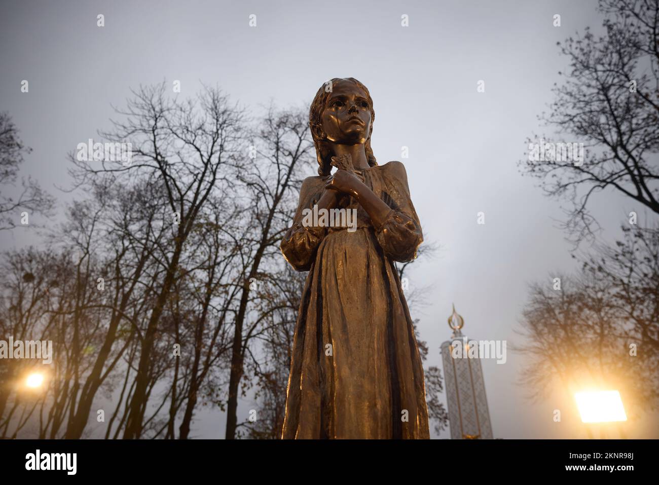 À l'occasion du 90th anniversaire de l'Holodomor de 1932-1933, Le président de l'Ukraine, Volodymyr Zelensky et la première dame, Olena Zelenska, ainsi que le Premier ministre du Royaume de Belgique, Alexander de Croo et le Premier ministre de la République de Lituanie, Ingrida Šimonytė, ont participé à une cérémonie pour commémorer les victimes de la famine en Ukraine. Banque D'Images